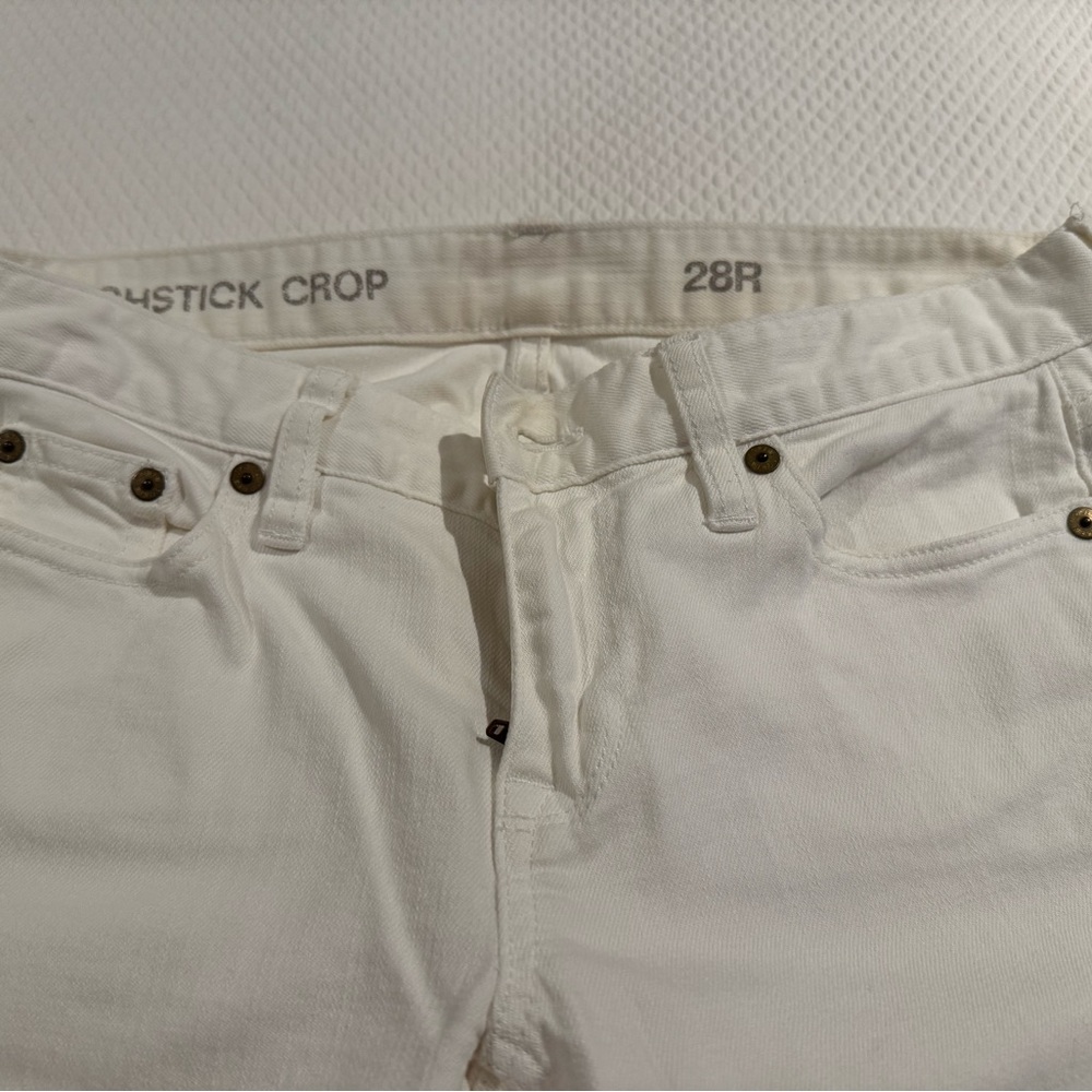 Cream Crop Jeans j crew